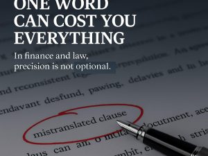 Financial and Legal Translation That Builds Trust